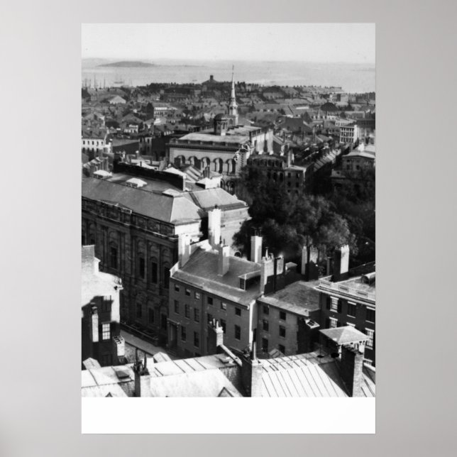 Poster 1859 : Vue de Boston vers le sud (Devant)