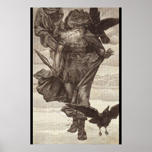 Poster 1871 Odin, Dieu nordique de la sagesse (Devant)