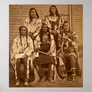 Poster 1879 Crow Indian Chiefs Fargo Dakota Territory