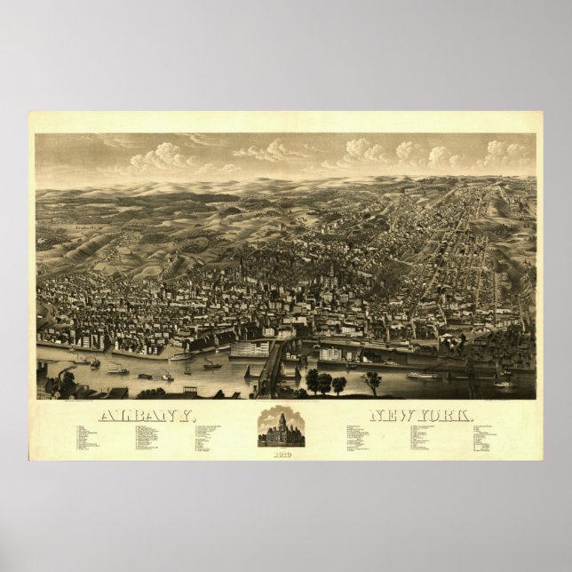 Poster 1879 Imprimer : Albany, New York (Devant)