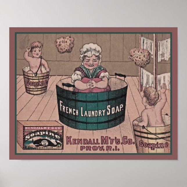 Poster 1880 Annonce de savon de laverie (Devant)