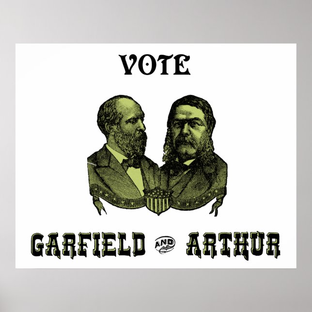 Poster 1880 Vote Garfield et Arthur, green (Devant)