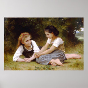Poster 1882 Les noisettes de Bouguereau