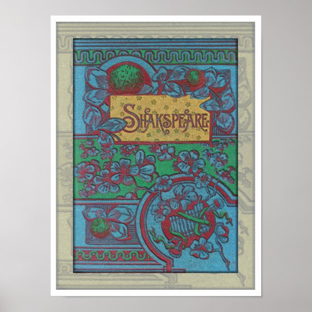POSTER 1884 SHAKSPEARE LIVRE COVER ART (Devant)