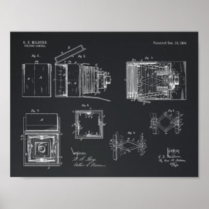 Poster 1894 Folding Camera Patent Art Drawing Print