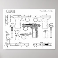 1896 Gun Magazine Brevet Art Dessin Imprimer