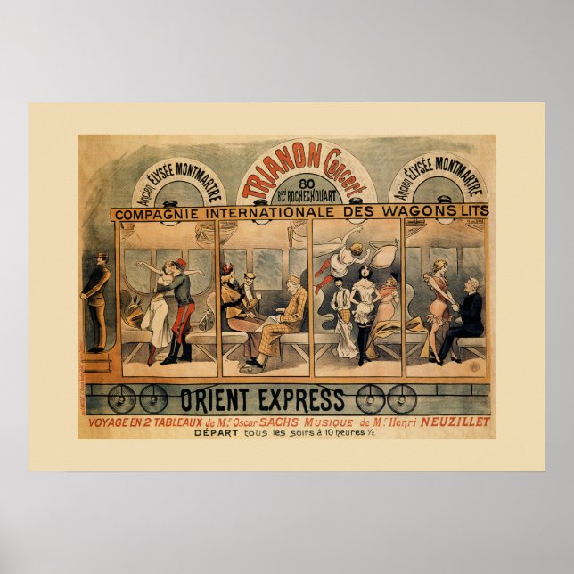 Poster 1896 Orient Express revue musicale Paris (Devant)