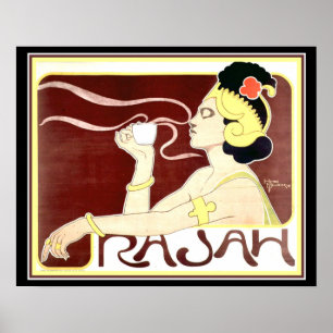 Poster 1897 Art nouveau Rajah Imprimer par Henri Meunier