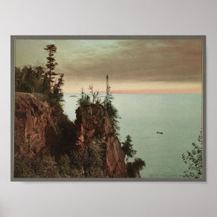Poster 1898 Pulpit Rock, Presque Isle Park Marquette, MI