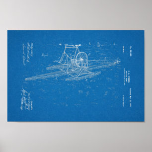 Poster 1899 copies vintages de modèle de brevet de bateau