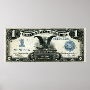 Poster 1899 One Dollar US Silver Certificate