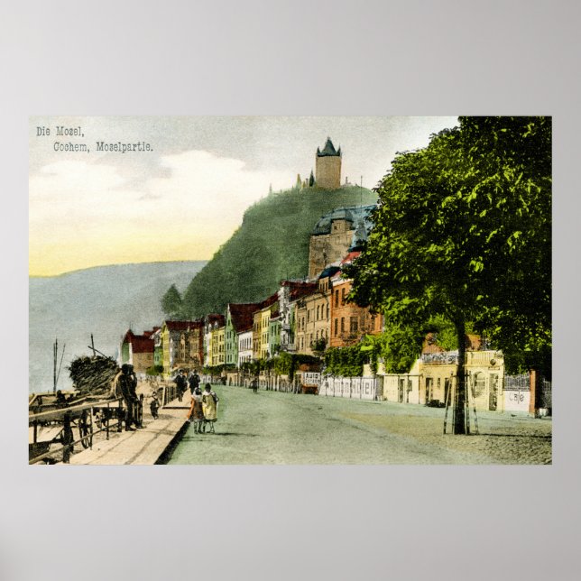 Poster 1900 Cochem Mosel Moselle Allemagne (Devant)