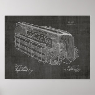 Poster 1903 Aéronefs Brevet d'art d'avion Imprimer