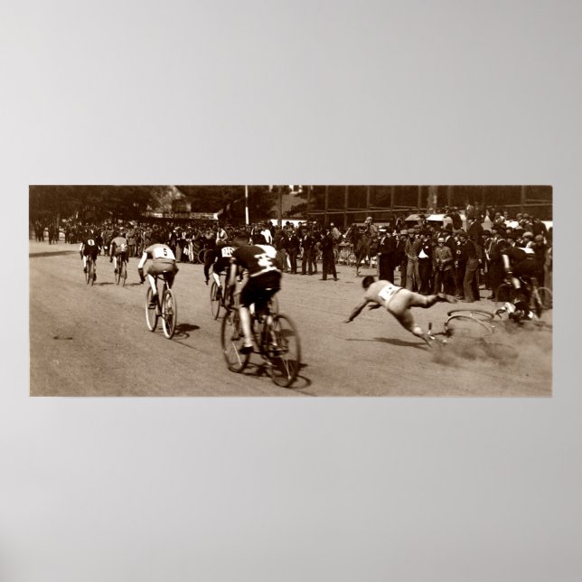 Poster 1905 : Élimination de la course de vélo (Devant)