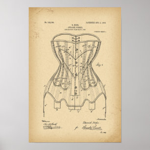 Poster 1906 Brevet Corset