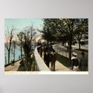 Poster 1906 Riverside Park and Drive, New York