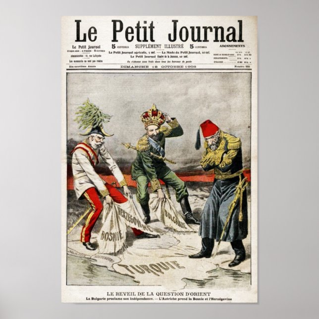 Poster 1908 Bosnie Crise avant la Première Guerre mondial (Devant)