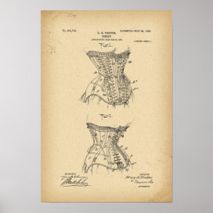 Poster 1908 Brevet Corset