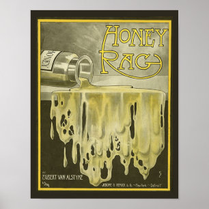 Poster 1909 CHIFFONS de MIEL vintages de copie de