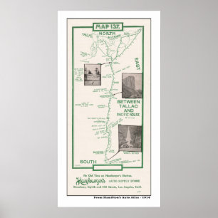 Poster 1914 Carte, Tahoe, Maison du Pacifique à Tallac