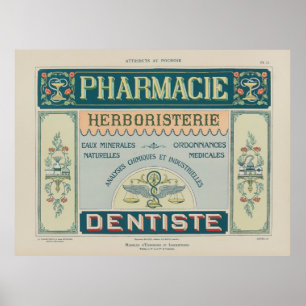 Poster 1914 Charayron Pochoir Art Ornement Pl14