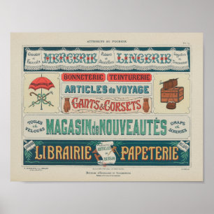 Poster 1914 Charayron Pochoir Art Ornement Pl18