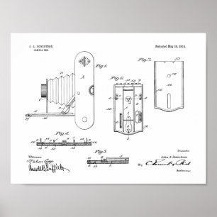 Poster 1914 Folding Camera Patent Art Drawing Print