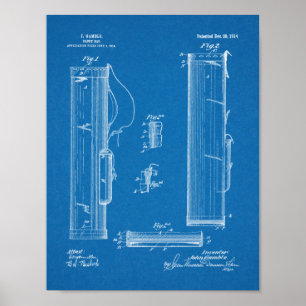 Poster 1914 Golf Caddy Club Sac Design Brevet Art Imprime