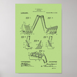 Poster 1914 Vintage Golf Club Patent Art Imprimer