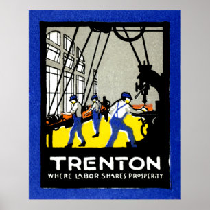 Poster 1915 Antique Trenton New Jersey