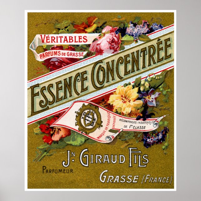 Poster 1915 Essence Concentree Parfum français (Devant)