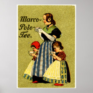 Poster 1915 Profitez du thé Marco Polo