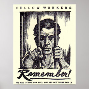 Poster 1917 Fellow Workers Rappelez-vous !
