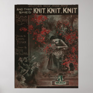 Poster 1917 "Knit Knit Knit" Un Fil D'Amour
