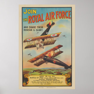 Poster 1918 Première Guerre mondiale - Rejoindre la Royal