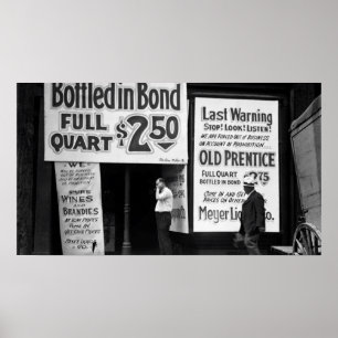 POSTER 1919 INTERDICTION DERNIÈRE VENTE D'AVERTISSEMENT