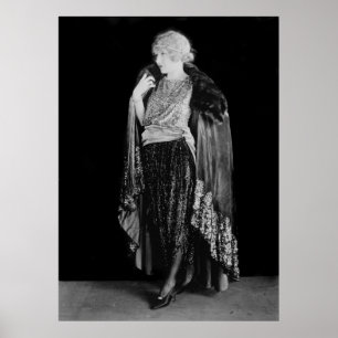 Poster 1920s Flapper Mode et coiffure