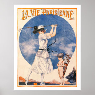 Poster 1922 la Parisienne Golf Print