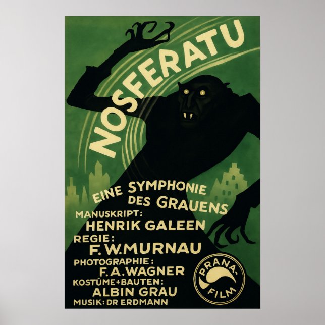 Poster 1922 Nosferatu Classic Silent Film Reimagined (Devant)