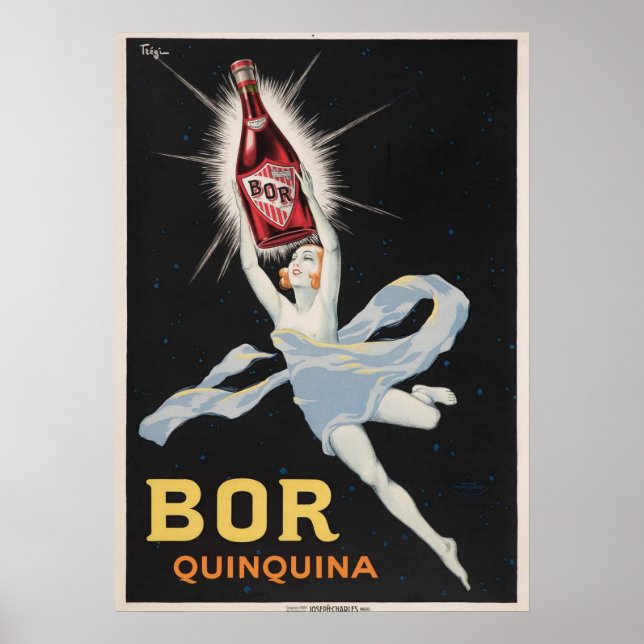 Poster 1924 🍾 Joseph-Charles Paris Bor Quinquina Wine (Devant)