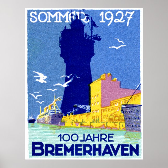 Poster 1927 Bremerhaven Allemagne (Devant)