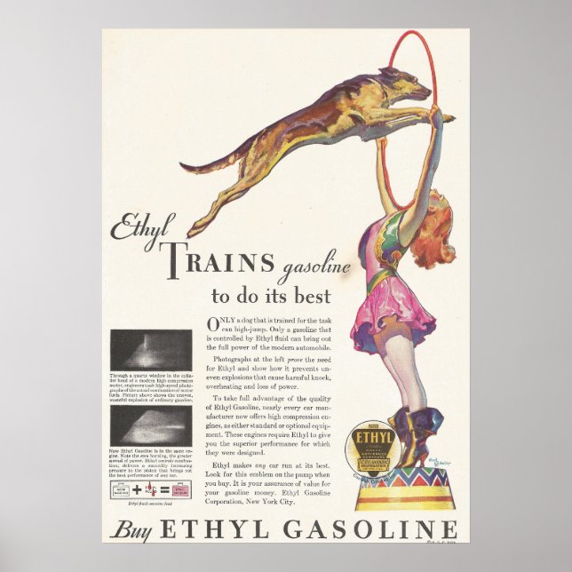 Poster 1932 Ad Ethyl Gas (Devant)