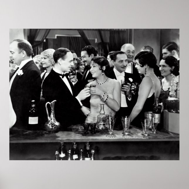 POSTER 1933 INTERDICTION DE METTRE FIN AU PARTI COCKTAIL  (Devant)