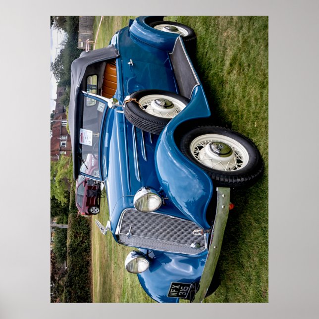 Poster 1934, Chevrolet Roadster voiture classique (Devant)