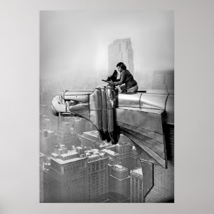 POSTER 1935 MARGARET BOURKE PHOTO ANCIENNE DE NEW YORK CI