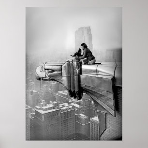 POSTER 1935 MARGARET BOURKE PHOTO ANCIENNE DE NEW YORK CI