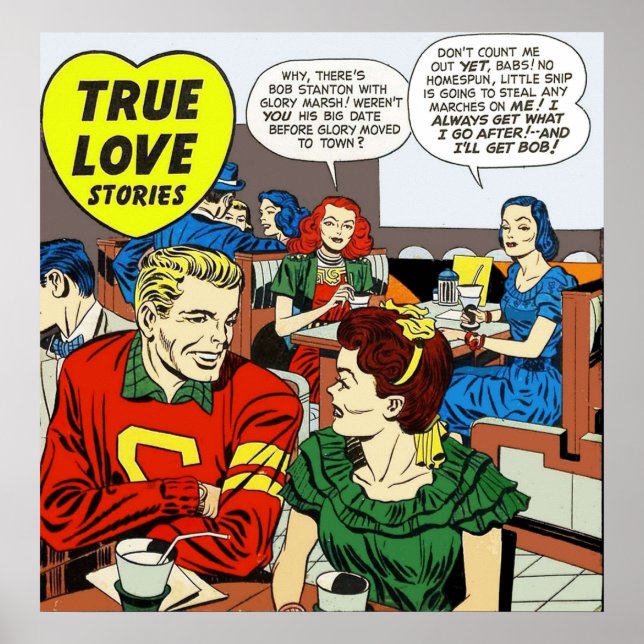 Poster 1948 Young Romance 4 Couverture par Jack Kirby (Devant)