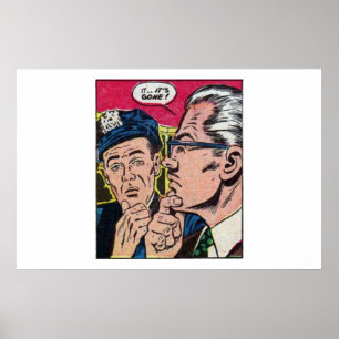 Poster 1950 Age d'or Horreur BD vintage