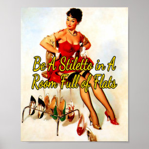 Poster 1950's Trying on Shoes par Gil Elvgren