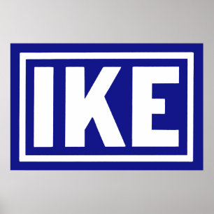 Poster 1952 bleu Ike